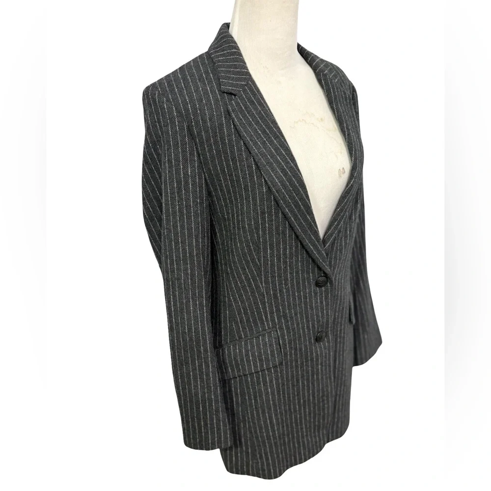 NWT | Rag & Bone Grey Stripe Charles Italian Wool Blazer - Picture 2 of 10